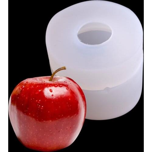 3D Apple Aromatherapy Candle Mold Creative Concrete Plaster Silicone Molds Fruit Soap Candle Mold