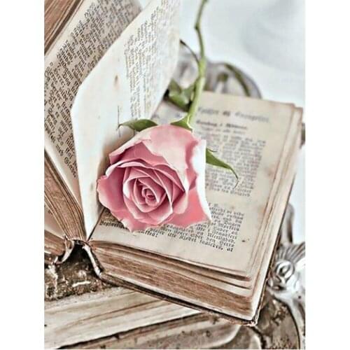 5D DIY Diamond Painting Flower Rose Rhinestones Full Square/Round Diamond Embroidery Book Mosaic Handmade Gift