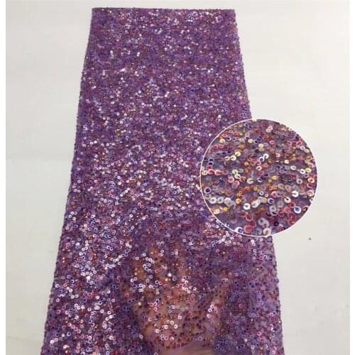 African sequin lace fabric 2021 high quality French tulle lace fabric Nigeria lace embroidery fabric ZX36831