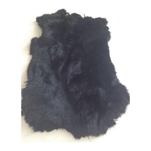 Black nature rabbit fur garment fabric sale by whole piece