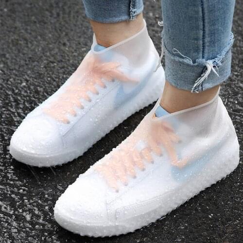 Rain cover for shoes unisex protective shoe covers size 30-44 silicone shoe covers elastic sneaker shoes cover