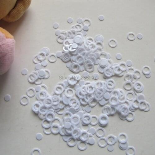 GD3-6 20g/bag Cute Laser White Circle Nail Art Shinny Glitter Cute Decoration Nail Art Decoration