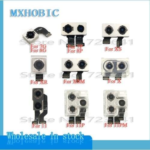 5pcs Rear Back Camera for iPhone 7 8 Plus X XR XS 11 Pro Max SE2020 Big Camera Module Flex Cable Ribbon Replacement Parts