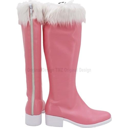 Kizuna AI Pink Christmas Cosplay Shoes Boots Halloween Carnival Cosplay Costume Accessories