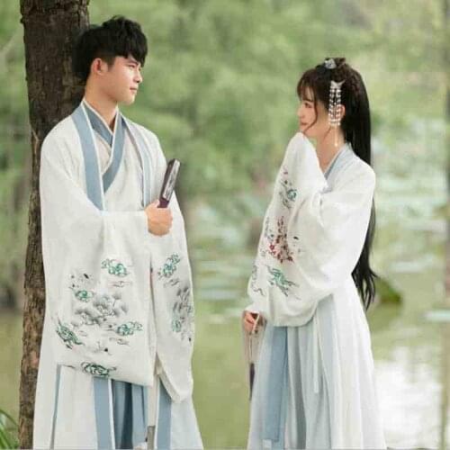 Embroidery Hanfu Women&Men Chinese Traditional Hanfu Sets Couples Cosplay Costume Fancy Dress Hanfu For Women&Men Plus Size XL