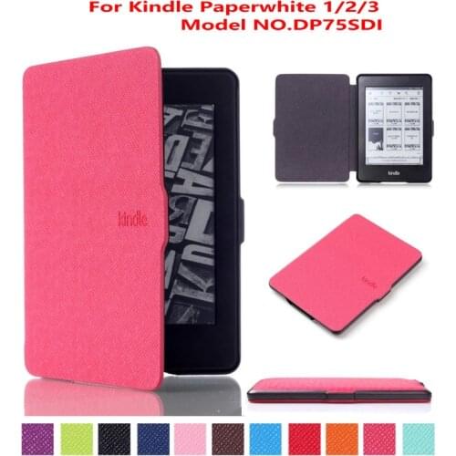 Flip Leather Wake&Sleep Cover Case for amazon Kindle Paperwhite 1/2/3 for paperwhite 1 paperwhite 2 Paperwhite3 e-book reader