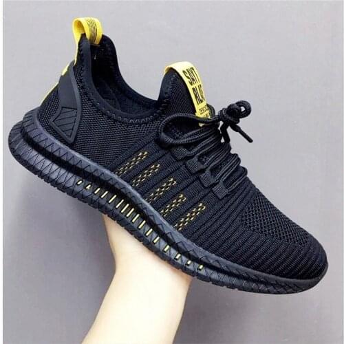 Breathable 2021 Fashion Casual Shoes Mesh Men Sneakers Lightweight Lace-up Men Shoes Walking Sneakers Zapatillas Hombre Size 47