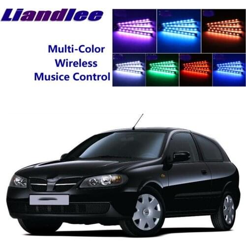 LiandLee Car Glow Interior Floor Decorative Seats Accent Ambient Neon light For NissanAlmera N15 1995~2000