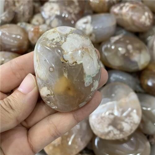 Best selling price 1000g natural cherry agate polished gemstone reiki healing crystals tumbled palm stone for home decoration
