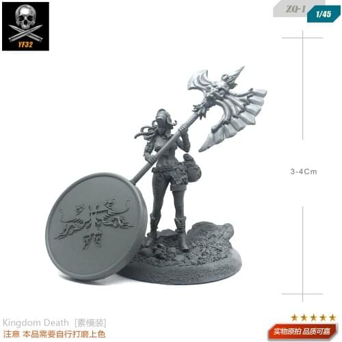 1/45 kingdom death resin female female white mold model 28mm ZQ-1