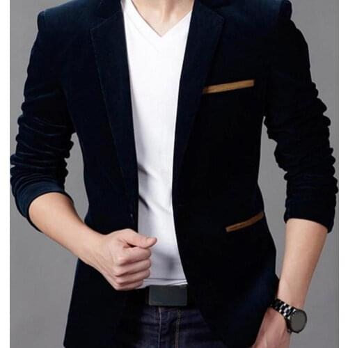 Business Suit Velvet Classic Version Lapel Collar Men Cloth for Company