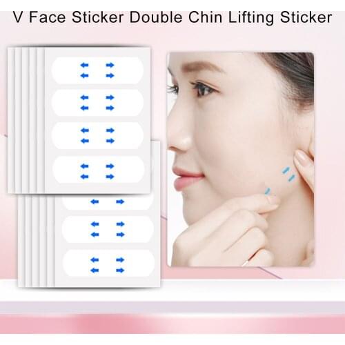 40PCS Face-lift stickers lift tighten skin V-shaped faceAnti-wrinkle Sagging Adhesive Tape Invisible Breathable TightenChinTSLM1