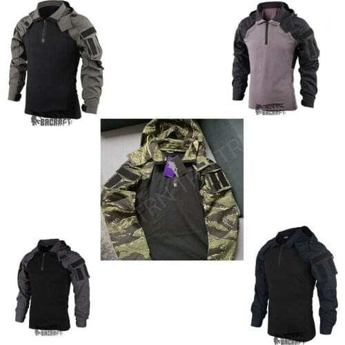 NEW Tactical Hunting Shirt Combat Uniform Outdoor Tactical Long Sleeve Hooded Shirt