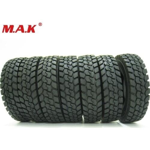 NEW 4 pcs/set fit for Tamiya 1:14 tractor truck trailer climbing car rubber tires tyres truck accessory
