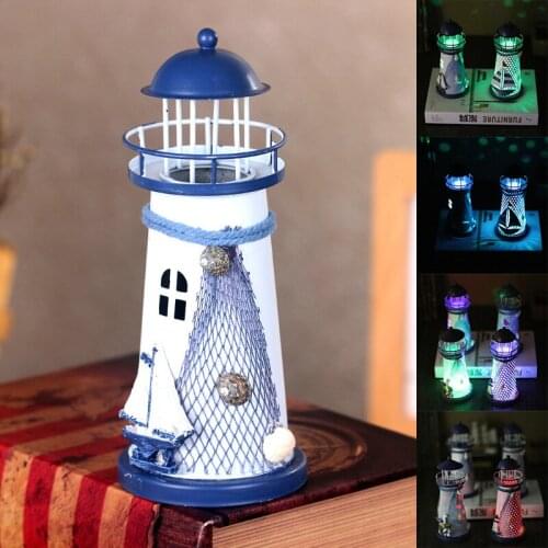 Novelty Lighting House Home Ornament Furnishing Maritime Crafts Beacon Decoration Lighthouse Baby Room Decorative Night Light