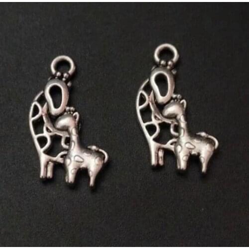 10 pcs Giraffe Charm Pendants For Jewelry Making Mother deer baby deer Pendants Charm Deer DIY Handmade Craft