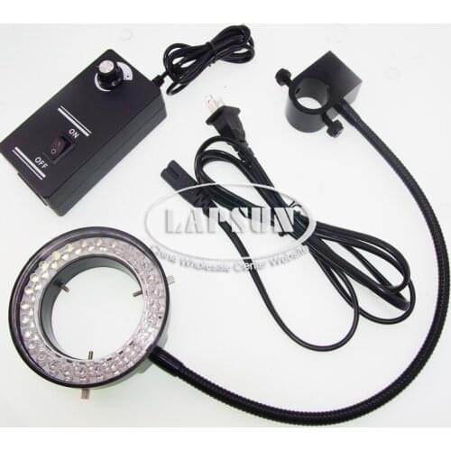 56 LED 6500K Adjustable Ring Light illuminator Flexible Gooseneck Lamp for STEREO ZOOM Industry Microscope Microscope Set