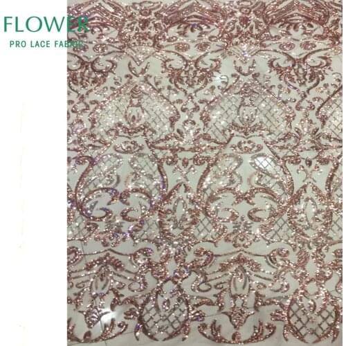 2020 Latest Fashion Green Sequins Mesh Lace Fabric African Indian Evening Prom Dresses Material Sequined Net Voile Tulle Fabrics