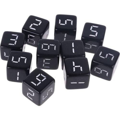 10Pcs/Set 15mm D6 Six Sided Dices Number Square Dice for Party Night Club Board Game Role Playing Toys