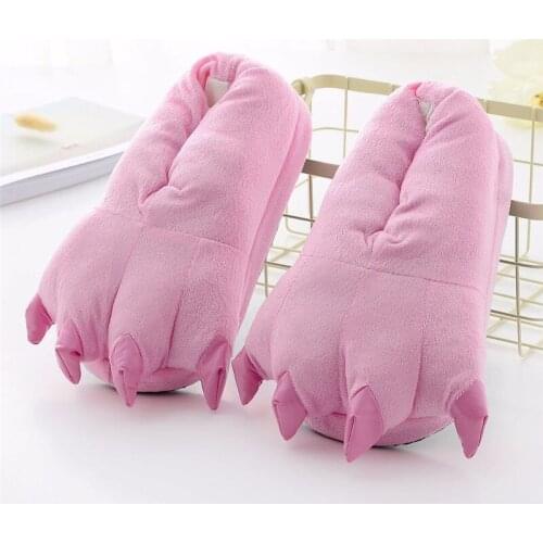 Kigurumi Slippers For Kids Adults Women Men Girl Boy Animal Paw Cartoon Unicorn Dinosaur Winter Pajama Shoes