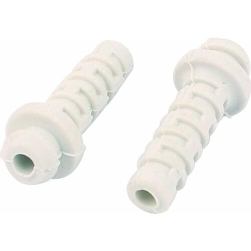 UXCELL 10pcs Hot Sale 3mm Inner Dia Rubber Strain Relief Cord Boot Protector Cable Sleeve White for Aviation Plug Power Tool