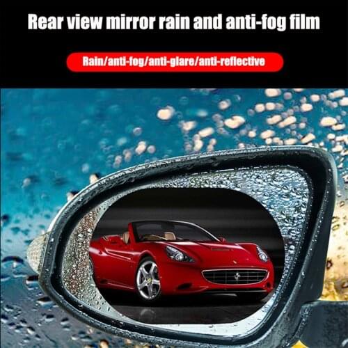 2 Pcs/Set Car Mirror Window Clear Film Anti Fog Car Rearview Mirror Protective Film Waterproof Car Rearview Mirror Waterproof