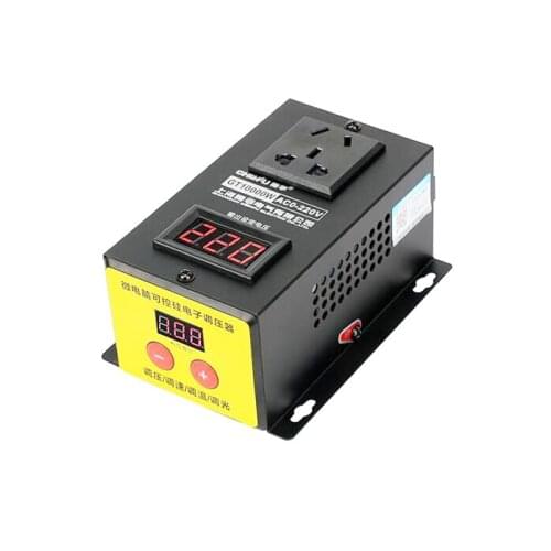 AC 220V 10000W High Precision Adjustable Thyristor Electronic Voltage Regulator Electronic Dimmer Speed/Temperature Silicon