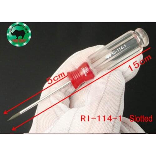 Japan RHINO Repair Tools RI-114-1 2.0mm Slotted Screwdriver High Carbon Steel Magnetic Precision For Repairing Mobile