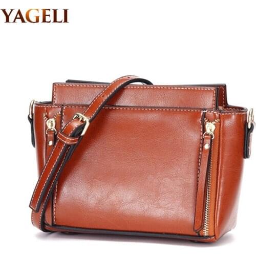 High quality ladies' shoulder messenger bags genuine leather womens crossbody bags famous brands designer ladies handbags