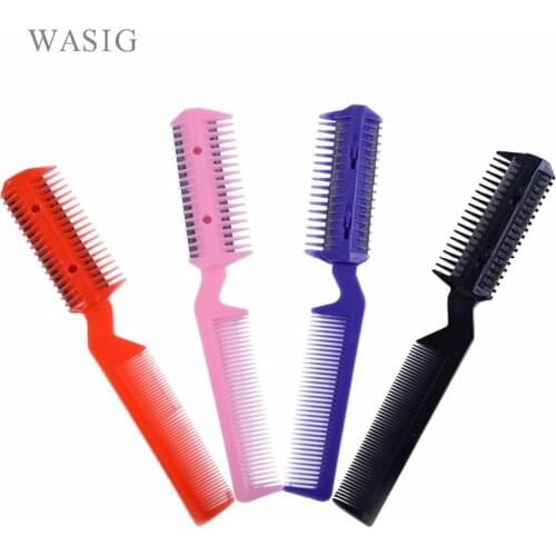 1 PC/Lot 4 Color Razor Comb Hair Cutter Thinning Shaper Comb 2 Razor Blades Trimmer Barber Remover Tool Super