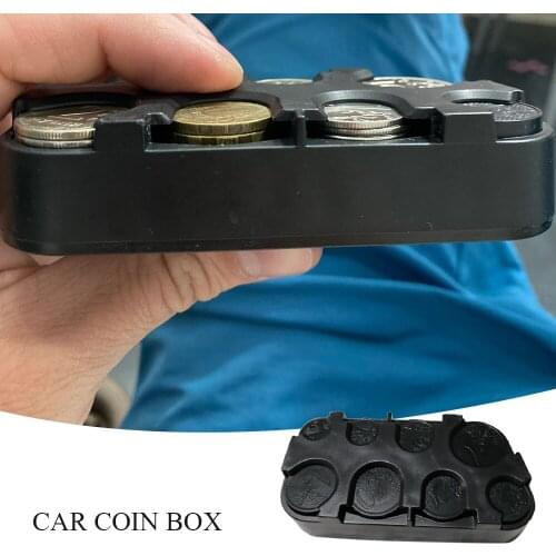1 Pc Durable Car Interior Coin Holder Case Storage Box Container Dispenser Organizer Case Loose Change Money Storage