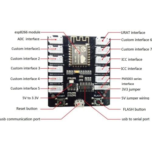10pcs/ lot Grove Kit Sensor Shield IoT Extension Board ESP8266 WiFi Grove Board Kit PMS5003 WiFi Sensor Remote Control Shield