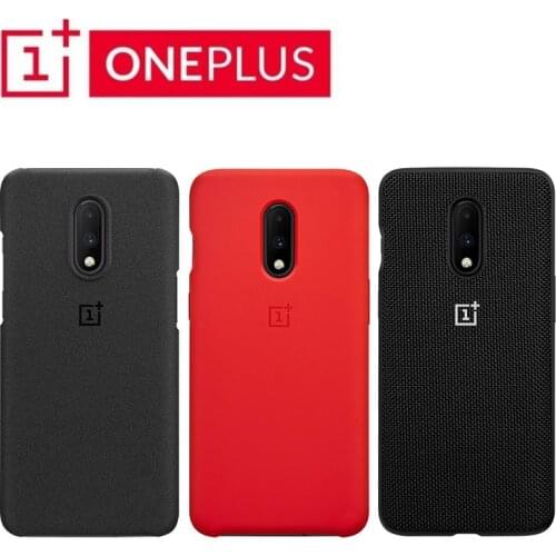 100% Original Oneplus 7 case Personalized Case Sandstone Black silicon Aramid Fiber Bumper karbon Nylon cover for oneplus 7