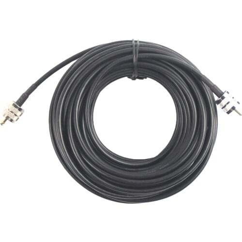 50FT RG58 Cable PL259 UHF Male to PL259 Male Plug Connector RF Coaxial Cable