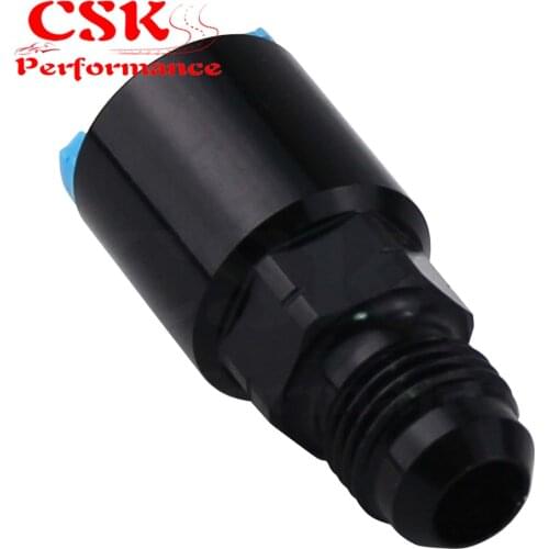 AN6 MALE to 3/8" FEMALE QUICK CONNECT FUEL RAIL LINE BLACK