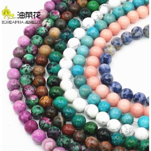 8mm Picasso Fashion Wholesale Multicolour Accessory Crafts Fitting Female Loose Beads Stones Semi Finished Stones MM0017