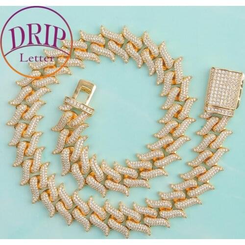 Mustache Cuban Chain Necklace Real Gold Plated Men Rock Street Jewelry