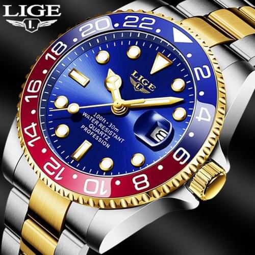 Relogio Masculino 2021 LIGE Top Brand Luxury Fashion Diver Watch Men 30ATM Waterproof Date Clock Sport Watches Mens Quartz Watch