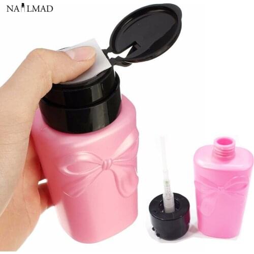 230ml Empty Pump Dispenser Nail Polish Remover Dispenser Polish Remover Bottle Acetone Cleaner Bottle