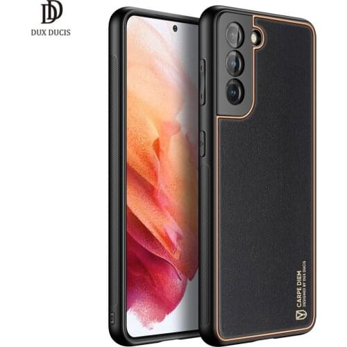 For Samsung Galaxy S21 5G DUX DUCIS Yolo Series Luxury Back Case Protecting Case Support Wireless Charging Supper PU+PC+TPU