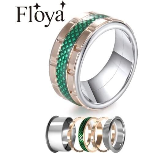 Floya Exclusive Rings Jewelry Brand Joyas Hierarchy Synnetrical Ring Baguette layers Big Wedding Band