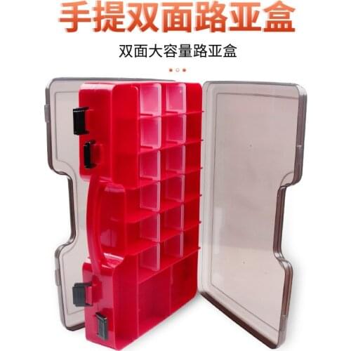 Fishing Tackle Box Plastic Waterproof equipment Fish Lure Fishing Box For Fishing Baits 12 Compartments Double layer