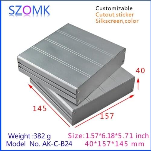 2015 new aluminum electronics enclosure (1 pcs) 40*157*145mm Instrument control box, electronics aluminum boxes