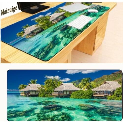 Mairuige Beach By The Sea Edge Locked Mouse Pad Computer Notbook Mausepad 30x80cm 40x90Cm Game Mat Gamer Best Seller for CSGO