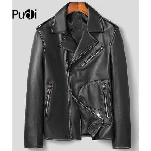 Pudi MT139 Brand New Man Real Cow Skin Coat Jacket Genuine Cow Leather Jackets Winter Warm Coats Outwear