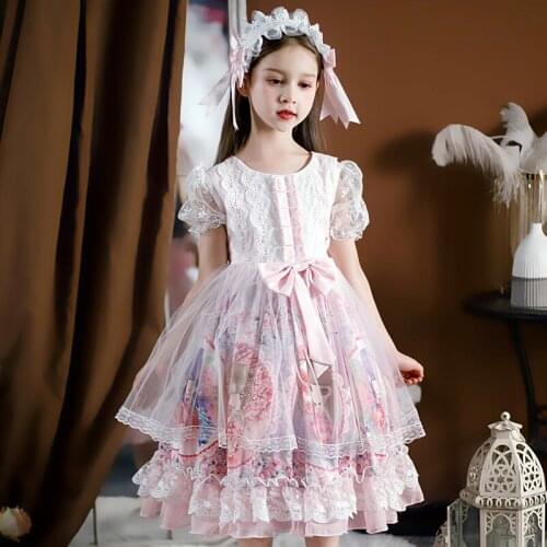 Summer Girls dress Vestido 3-14 years teens Pageant and party dress for girls Lolita Dress girl clothing Big girl dress clothes