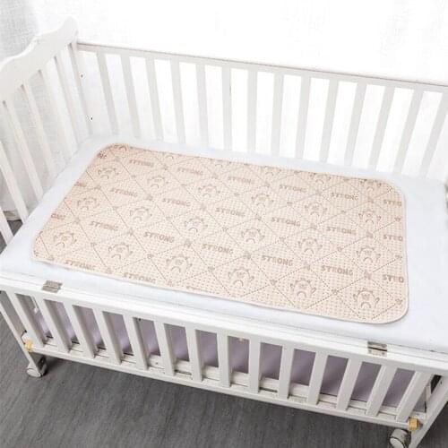 Natural Colored Cotton Double-Sided Washable Waterproof Travel Mat Baby Diaper Changing Pad Cover Cushion Reusable Diaper Pad
