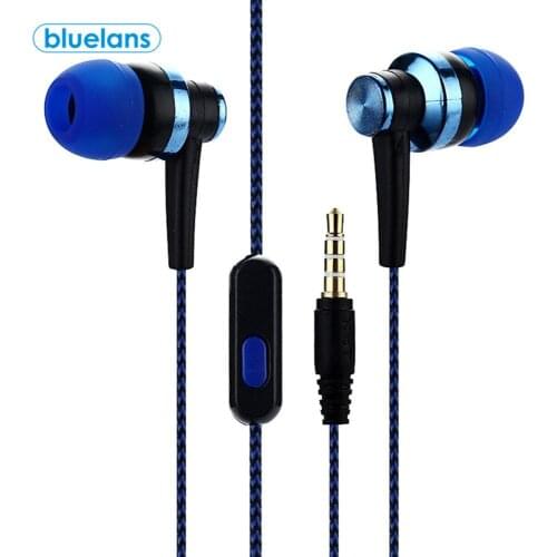 Universal Ergonomic Braided Wire In-Ear Ear buds Subwoofer Music Sports Gaming Wired Earphone with Microphone For IOS Android