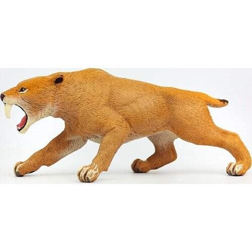 New real life tiger model plastic Saber-toothed tiger doll gift about 15.3x4.7x5.8cm xf3018