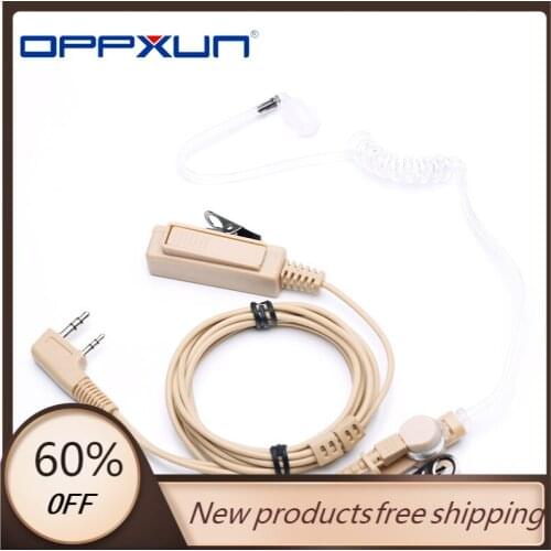 Oppxun CQtransceiver Rugged Heavy Duty Baofeng UV5R UV-5R Headset Detachable Earpiece with Microphone Built In